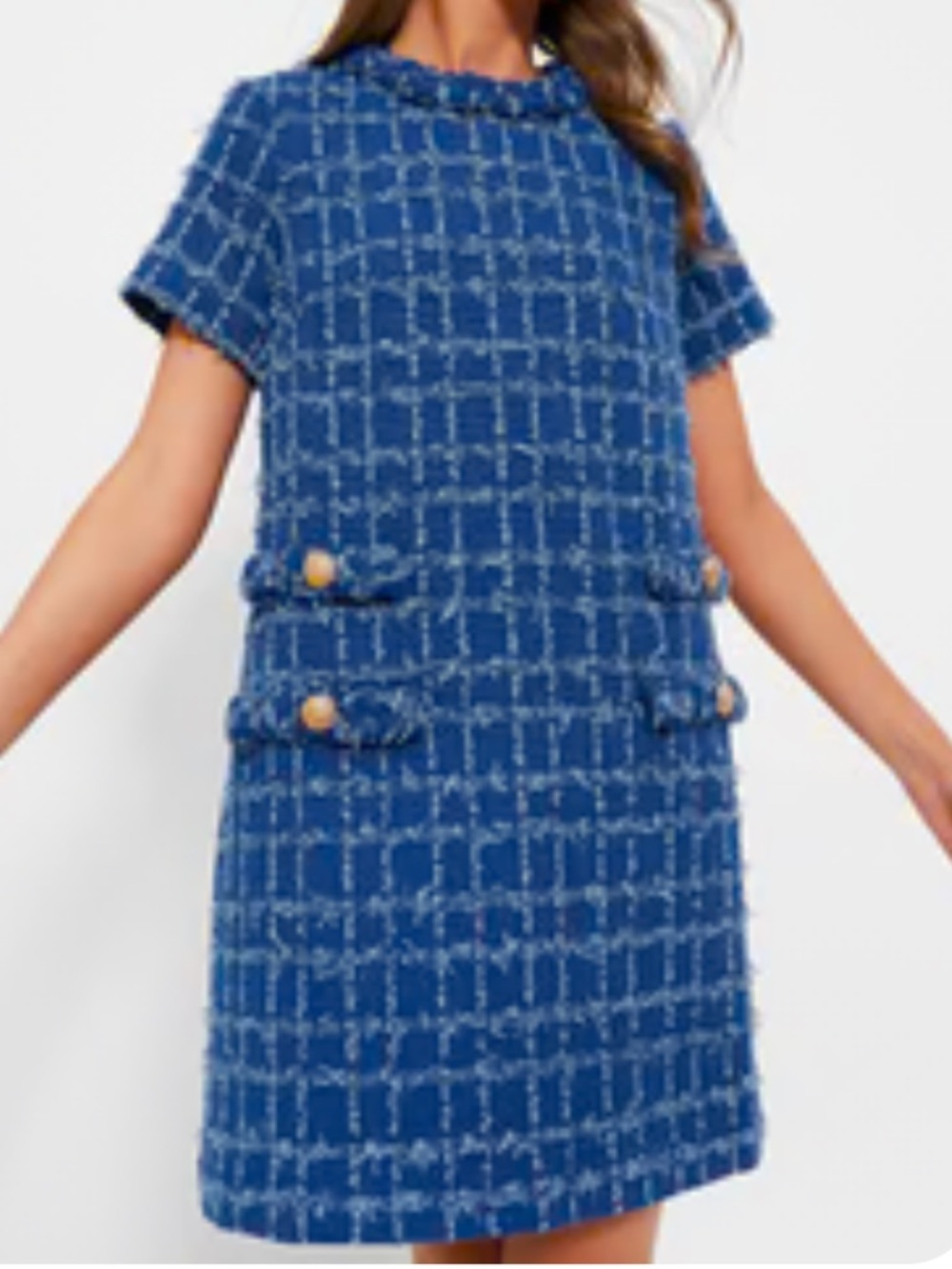 Sapphire Tweed Jackie Dress